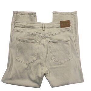 H&M‎ &Denim Jeans Womens Size 10 Vintage Slim High Waist Beige Denim